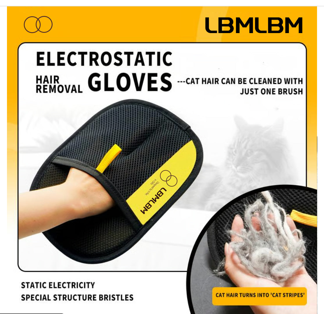 【✨Last Day Promotion 49% OFF】LBMLBM™ Pet Hair Removal Gloves for Cat & Dog | Reusable Electrostatic Double Sided Grooming Glove for Couch, Carpet, Clothing |⚡2025 Newly Upgraded Removal Tool