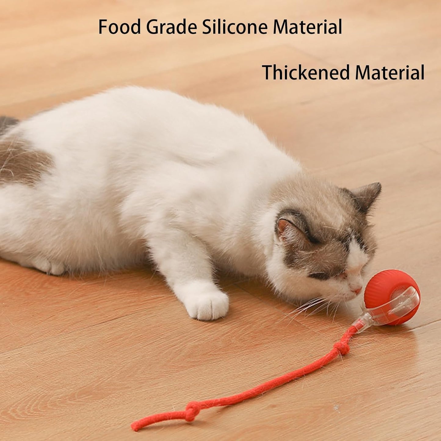 Automatic cat teasing ball🐱bite-resistant ✅food-grade